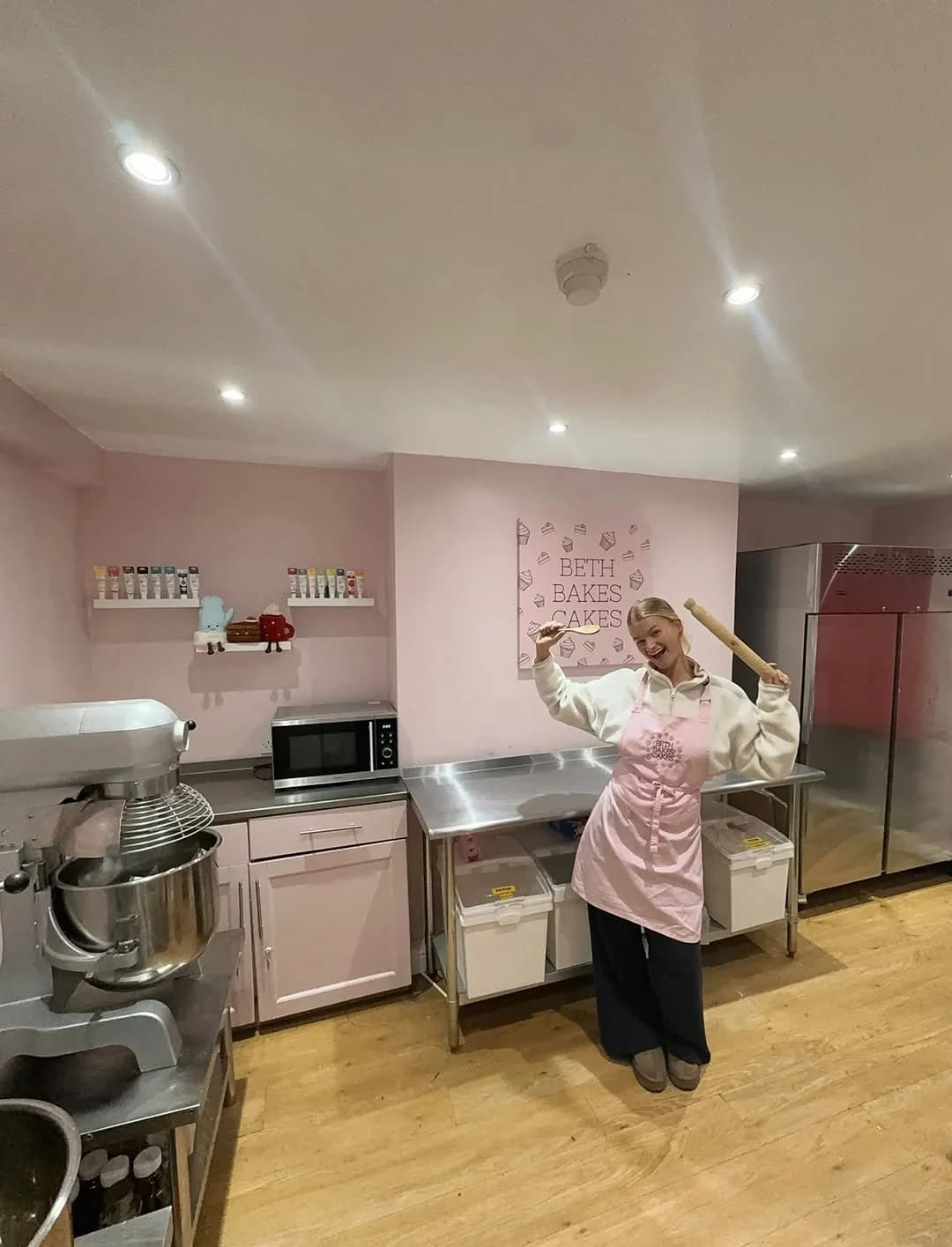 Beth's own pink bakery kitchen