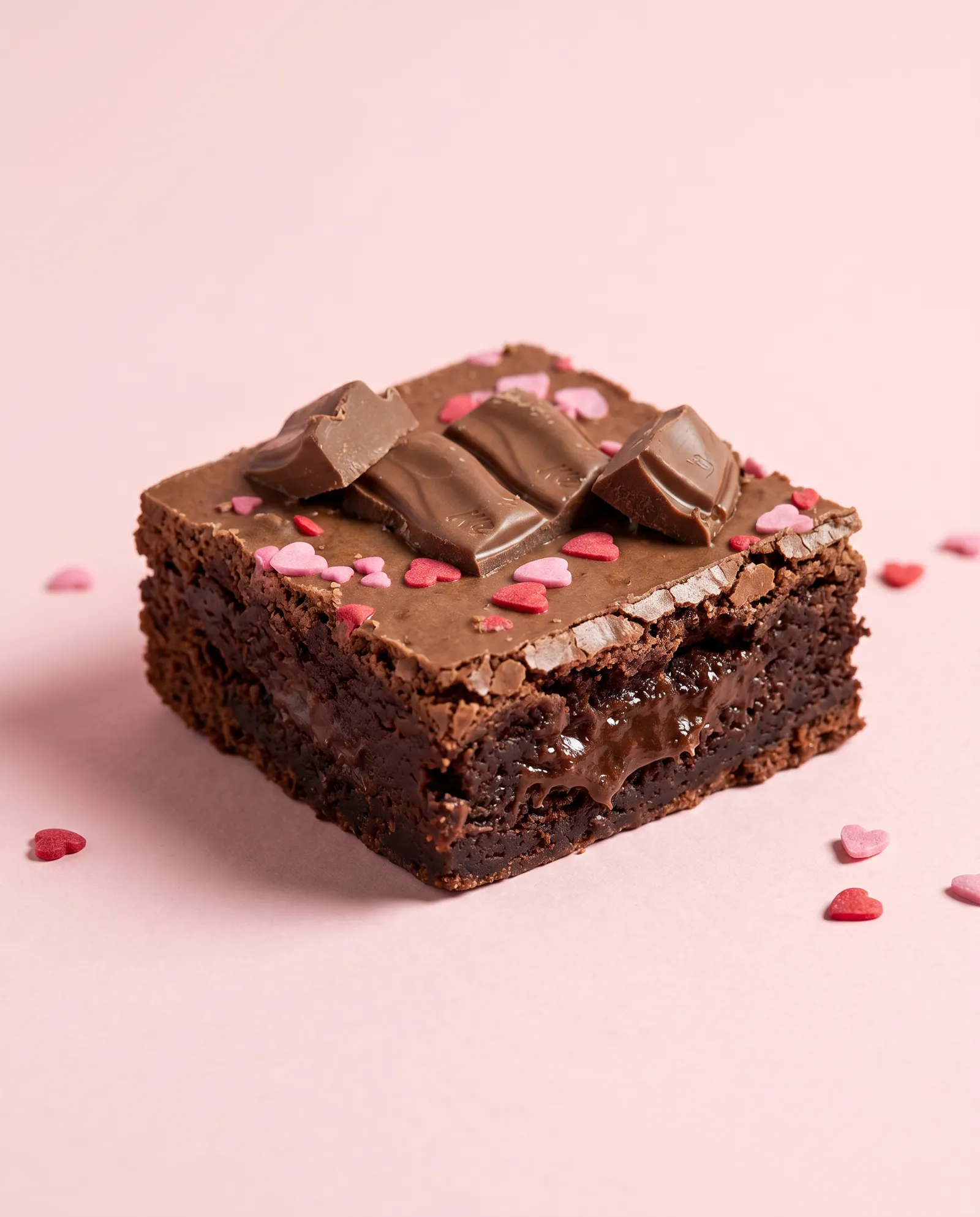 Close-up of fudgy brownie detail