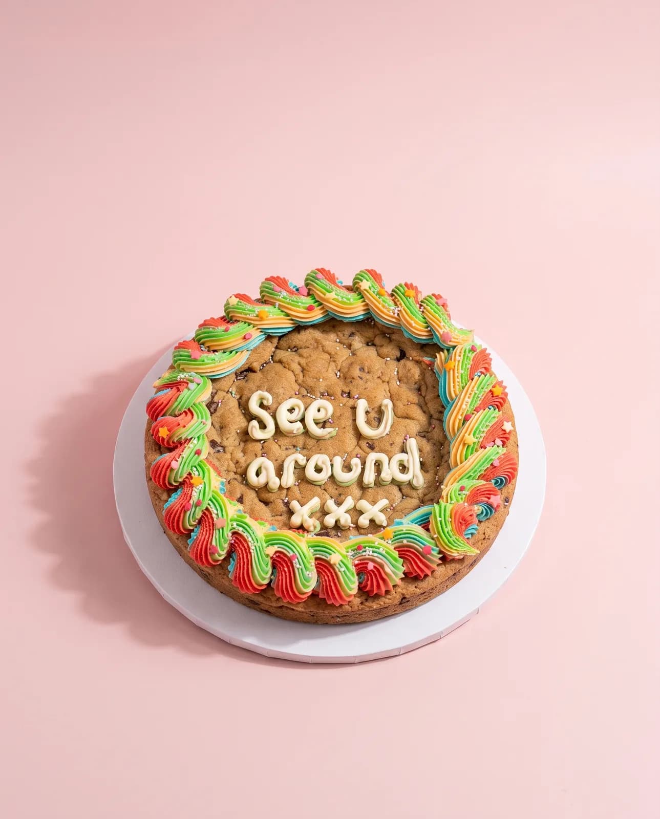 Giant rainbow cookie